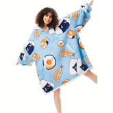 Oversized Sherpa Wearable Blanket Hoodie – Plush Fleece Sweatshirt with Pockets