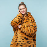 Tiger Pattern Lazy Clothes – Cozy Oversized Statement Hoodie