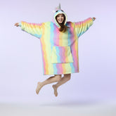 Unicorn Embroidery Hoodie – Cozy Oversized Pullover with Magical Design