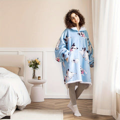 Oversized Sherpa Wearable Blanket Hoodie – Plush Fleece Sweatshirt with Pockets