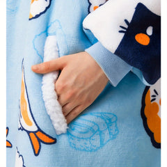 Oversized Sherpa Wearable Blanket Hoodie – Plush Fleece Sweatshirt with Pockets