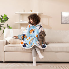 Oversized Sherpa Wearable Blanket Hoodie – Plush Fleece Sweatshirt with Pockets