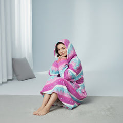 Starry Sky – Pink and Blue Lazy Clothes Oversized Hoodie