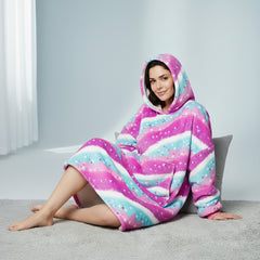 Starry Sky – Pink and Blue Lazy Clothes Oversized Hoodie