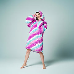 Starry Sky – Pink and Blue Lazy Clothes Oversized Hoodie