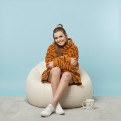 Tiger Pattern Lazy Clothes – Cozy Oversized Statement Hoodie