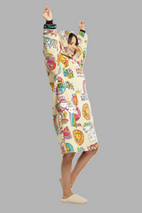 Slogan Pattern Cozy Wearable Blanket Hoodie – Oversized Pullover